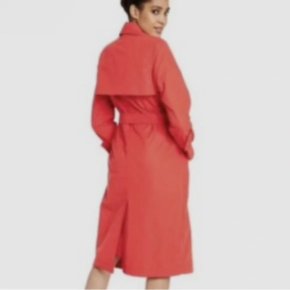 Red Trench Coat - Picture 5 of 6